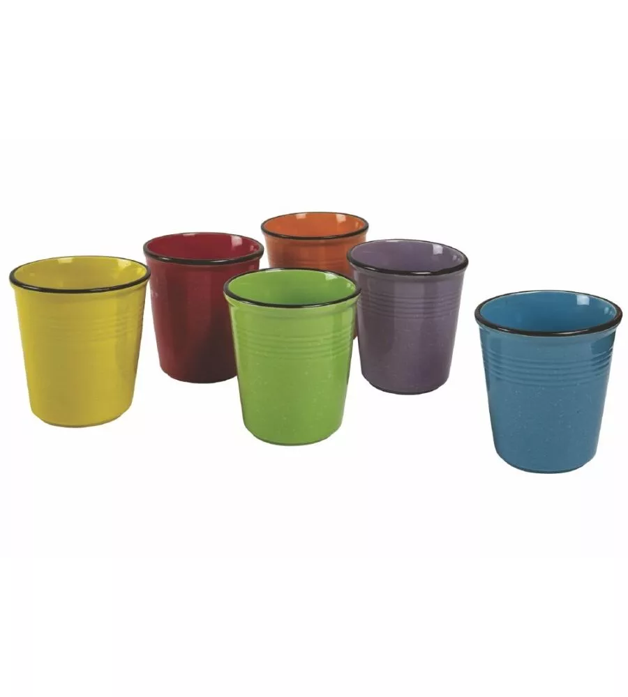 Servizio bicchieri "baita" in ceramica 350 ml, 6 pezzi